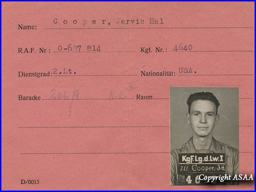 2nd Lt Cooper prisonnier Stalag Luft 1