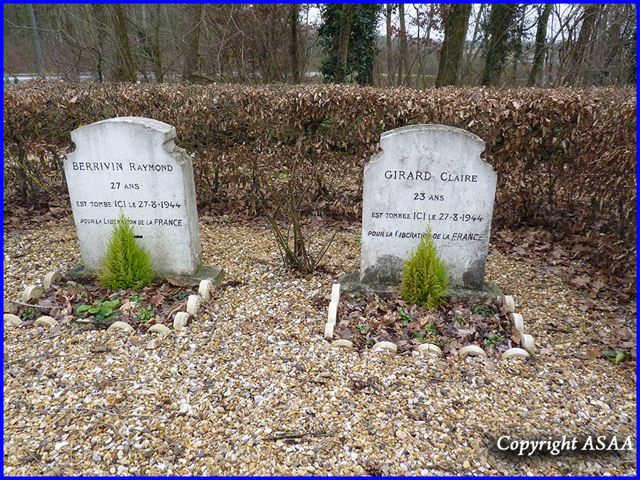 Courdimanche - Stèles en hommage à Claire Girard et Raymond Berrivin